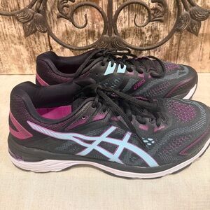Asics GT-2000 7 Women Black Skylight Running Shoes size 11